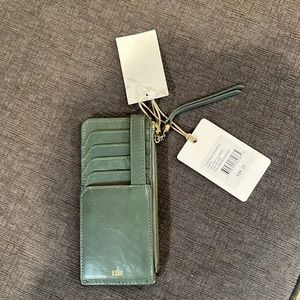 Hobo Khaki green leather card holder. Brand new.